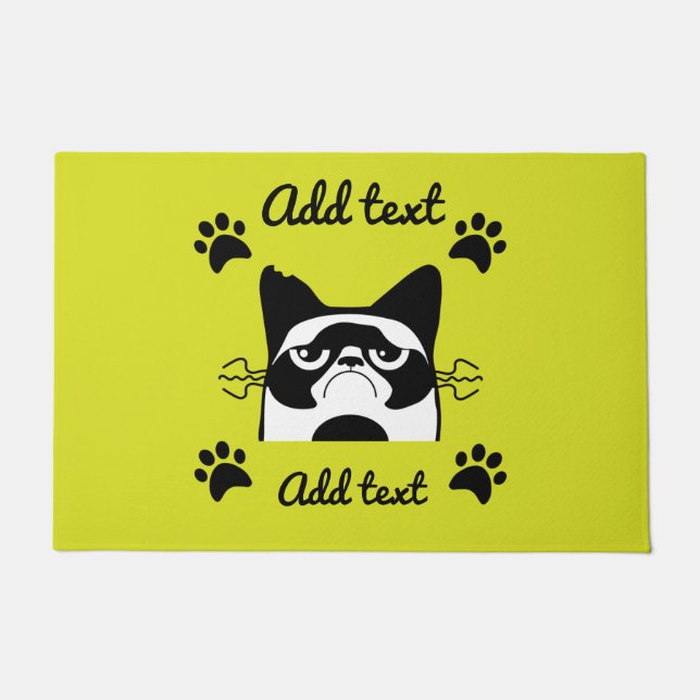 meow funny cat lovers accessories  doormat (Front)