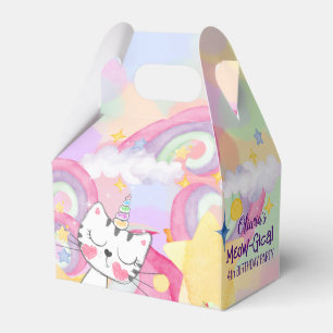 Meow-gical caticorn birthday Favour Box