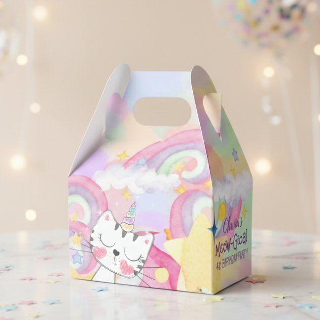 Meow-gical caticorn birthday Favour Box (Creator Uploaded)