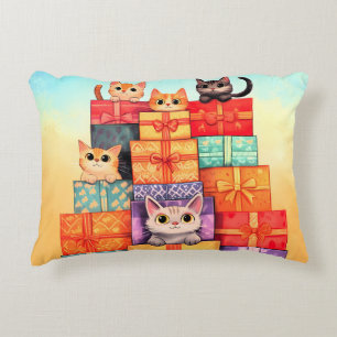 Meow Gift Birthday Tower Decorative Cushion