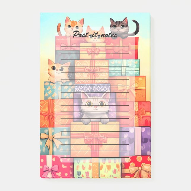 Meow Gift Birthday Tower Post-it Notes (Front)
