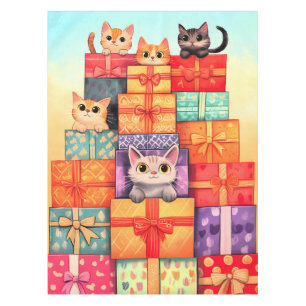 Meow Gift Birthday Tower Tablecloth