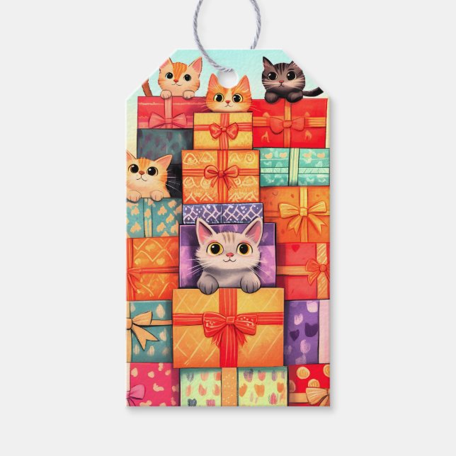 Meow Gift Birthday Tower Tags (Front)