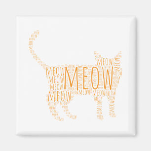 MEOW Ginger Cat Magnet