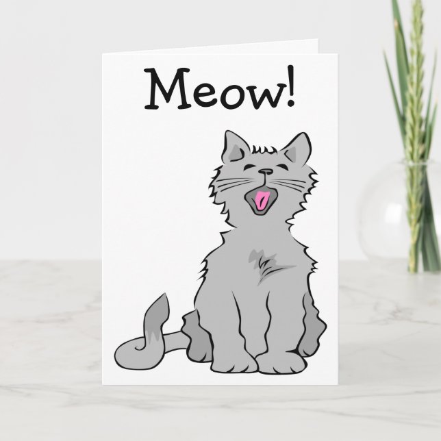 Meow: Happy Birthday Card (Front)