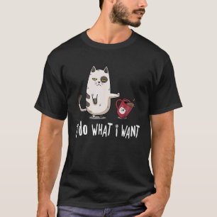 Meow I Do What I Want Vintage Black Cat Red Cup  M T-Shirt