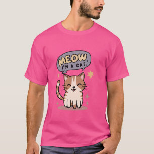 Meow I'm a Cat Funny Halloween Costume Cat Lovers T-Shirt