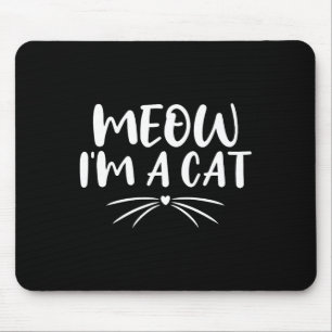 Meow I'm A Cat Funny Halloween Costume Couples 202 Mouse Mat