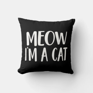 Meow I'm A Cat Halloween Cushion