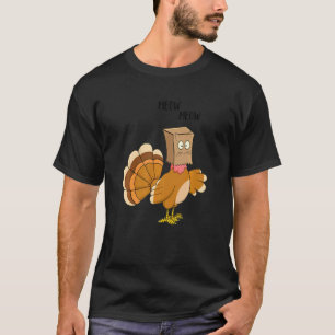 Meow I'm Cat Turkey Paper Bag Meow Thanksgiving C T-Shirt