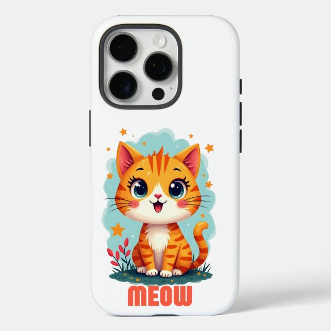 Meow iPhone 16 Pro Case-Mate – Chic Protection Case (Back)