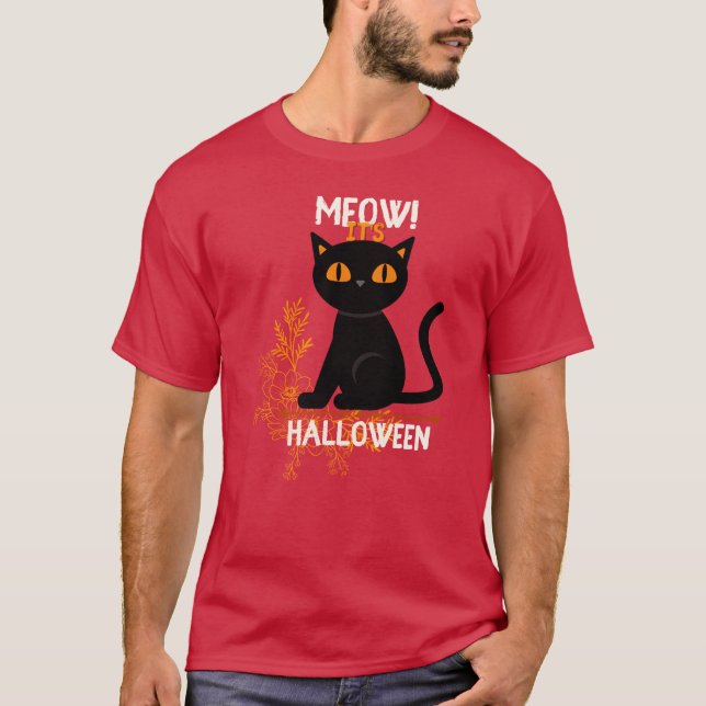 Meow it s Halloween gift T-Shirt (Front)