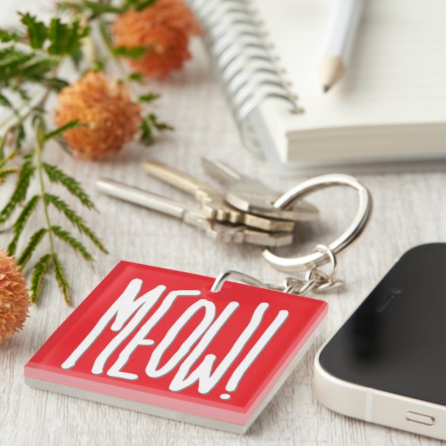 Meow! Key Ring (Front Right)