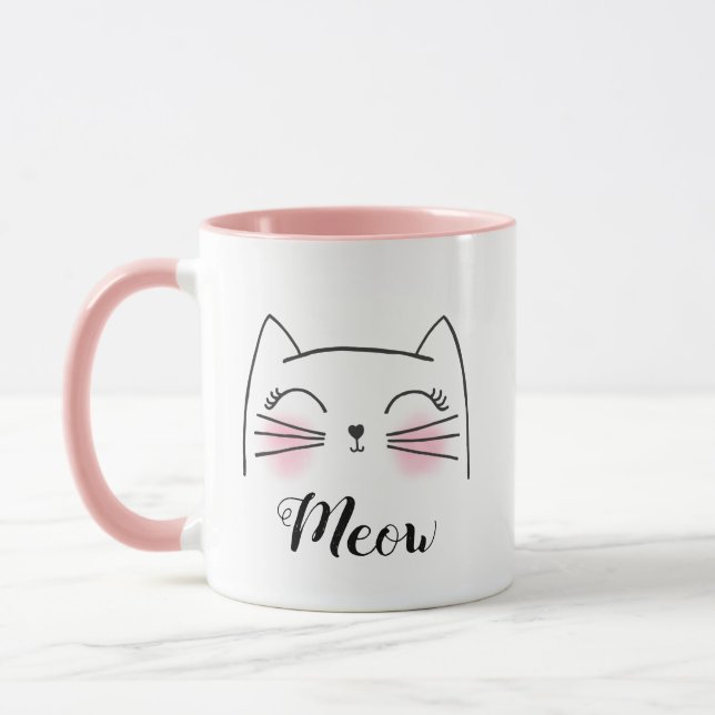 Meow Kitty Cat Mug (Left)