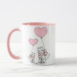 Meow Love: Cute Cat Embrace Mug