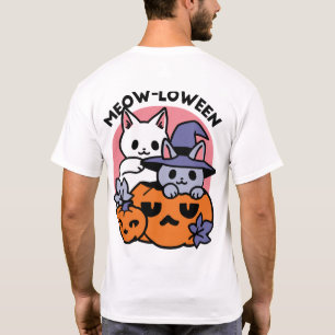 Meow-Loween - Cute Halloween Cat Design T-Shirt
