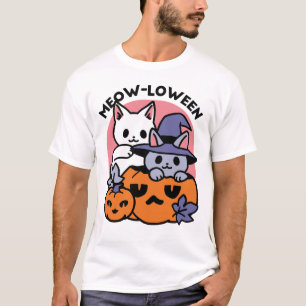 Meow-Loween - Cute Halloween Cat Design T-Shirt