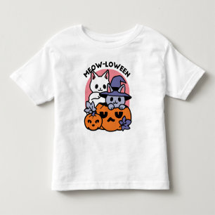 Meow-Loween - Cute Halloween Cat Design Toddler T-Shirt