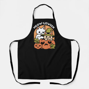 Meow-Loween - Festive Halloween Cat Design Apron