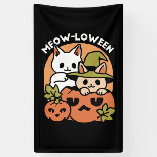 Meow-Loween - Festive Halloween Cat Design Banner