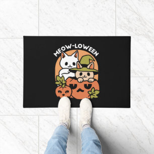 Meow-Loween - Festive Halloween Cat Design Doormat
