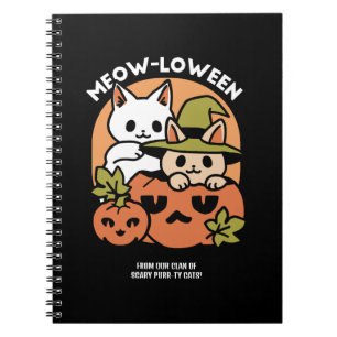 Meow-Loween - Festive Halloween Cat Design Notebook