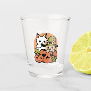 Meow-Loween - Festive Halloween Cat Design Shot Glass