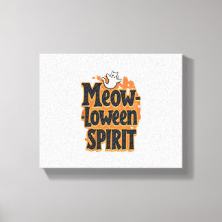Meow-loween Spirit Cat Canvas Print