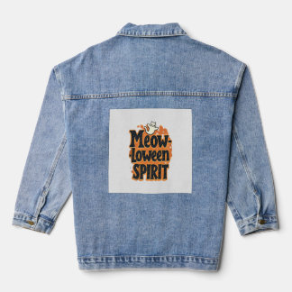 Meow-loween Spirit Cat Denim Jacket