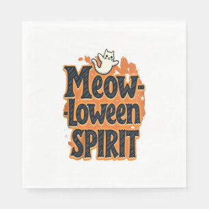 Meow-loween Spirit Cat Napkin