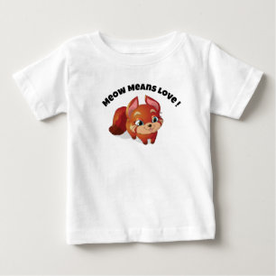 Meow Means Love Kids T-Shirt – Cute Cat Design