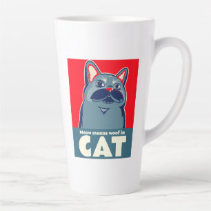 Meow means woof in cat funny cute quote coffee mug