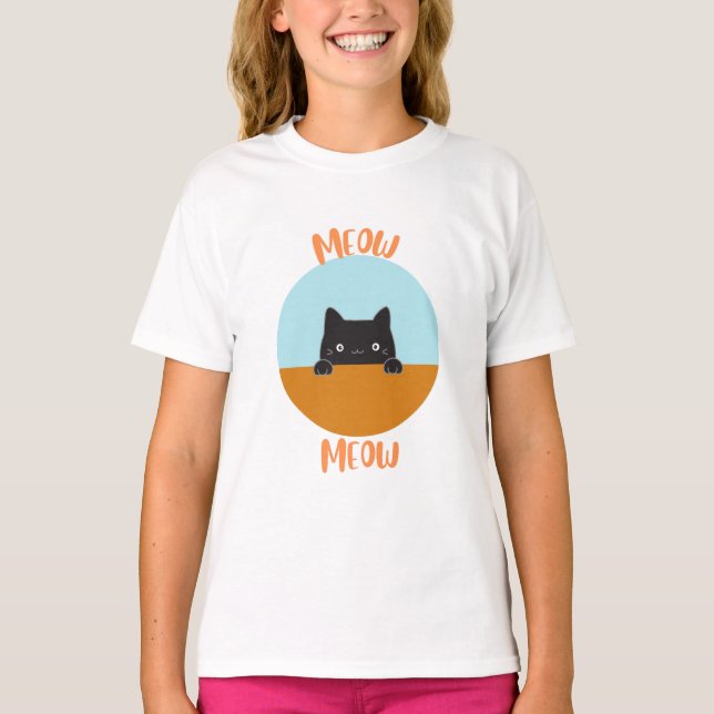 Meow meow cat T-Shirt (Front)