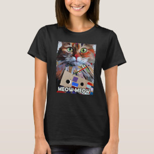 Meow Meow Cute Cat Kitty Kitten In Cat Style 2 T-Shirt