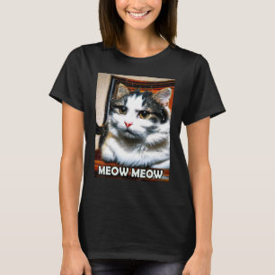 Meow Meow Cute Cat Kitty Kitten In Cat Style 2 T-Shirt