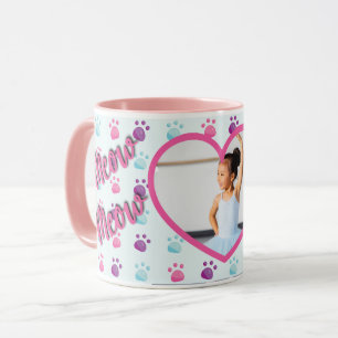 Meow Meow Kitty Cat Personalised Photo Mug