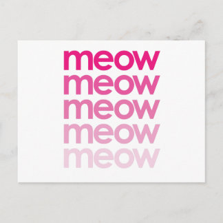 meow meow meow meow postcard