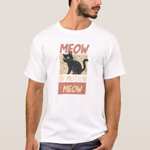 Meow Motion – Unique Artistic Cat T-Shirt Design