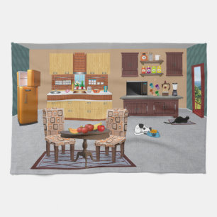 Meow‑nificent Cat Kitchen Towel
