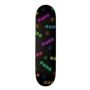 Meow Paw Prints Skateboard