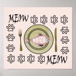 meow poster for cat lovers
