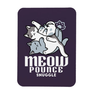 Meow Pounce Snuggle – Cute Sleeping Cats Magnet