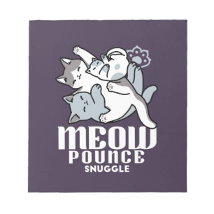 Meow Pounce Snuggle – Cute Sleeping Cats Notepad