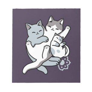 Meow Pounce Snuggle – Cute Sleeping Cats Notepad
