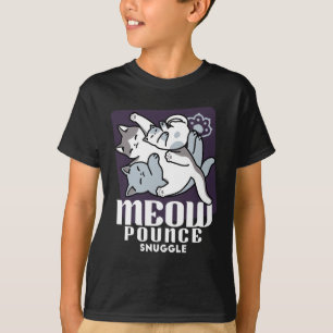 Meow Pounce Snuggle – Cute Sleeping Cats T-Shirt