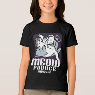 Meow Pounce Snuggle – Cute Sleeping Cats Tri-Blend Shirt