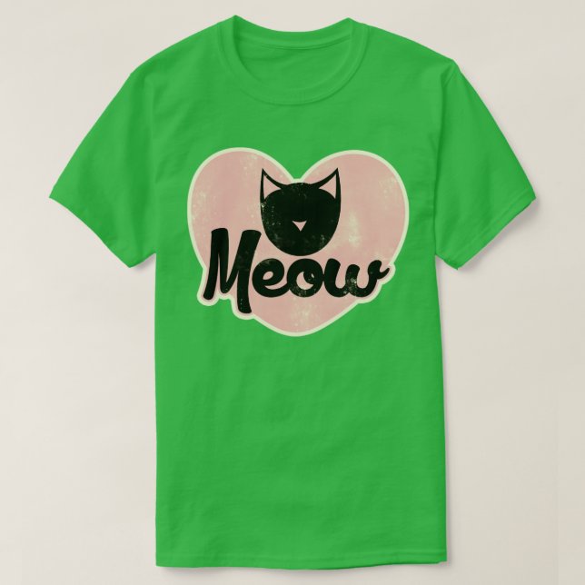 Meow retro cat T-Shirt (Design Front)