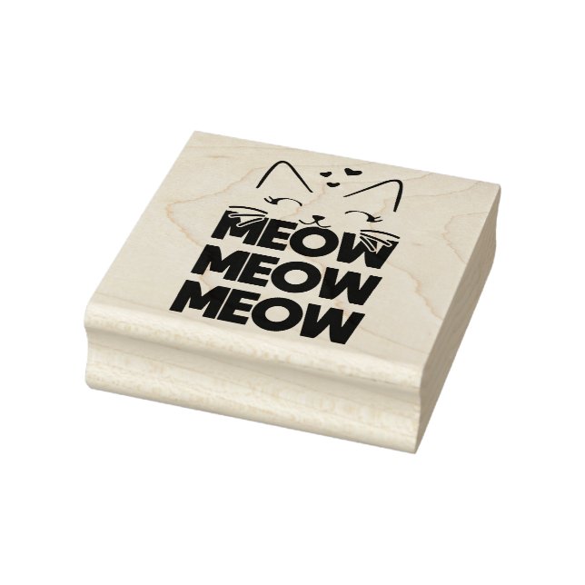 Meow Rubber Stamp (Stamp)