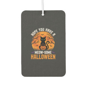 Meow-Some Halloween Black Cat Car Air Freshener