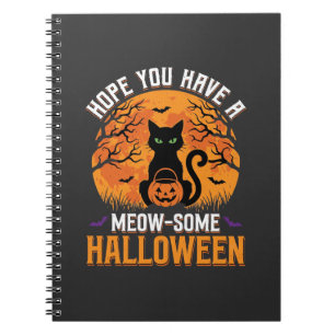 Meow-Some Halloween Black Cat Notebook